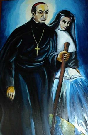 Padre Claret e Madre Antnia Paris, Co-fundadora das Missionrias Claretianas.