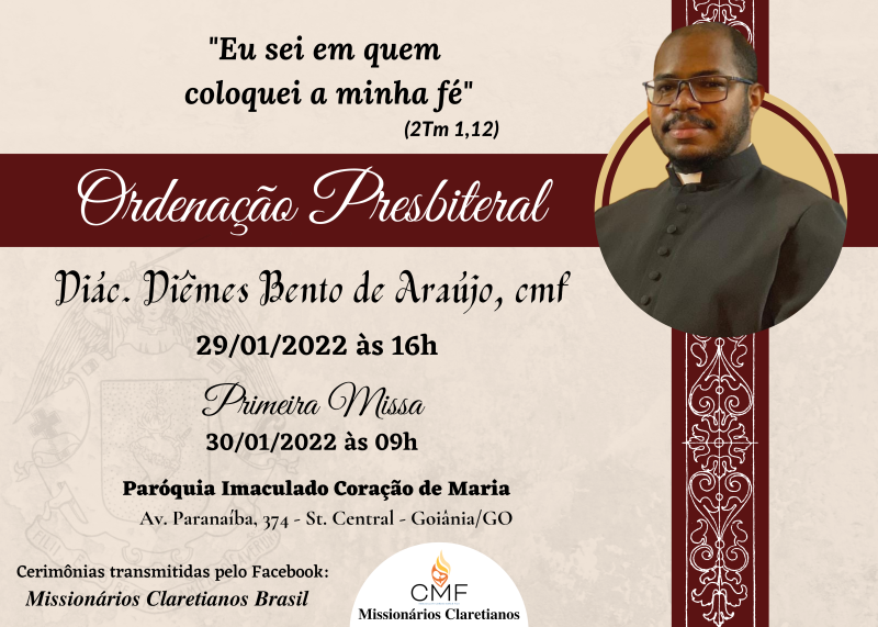 Ordenação Presbiteral Diácono Diêmes Bento de Araújo, CMF